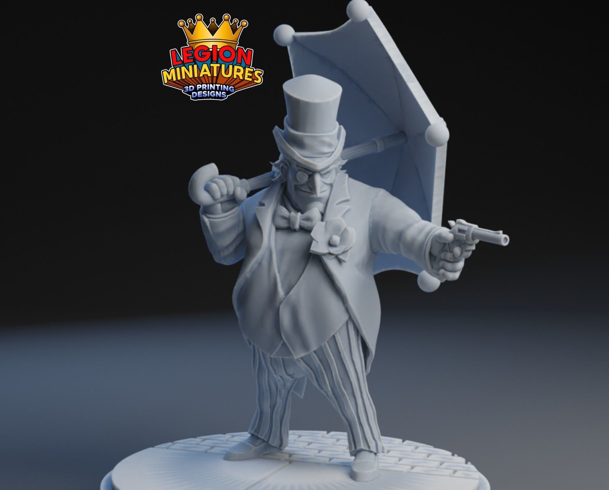 Marvel crisis protocol Penguin presupported included 3D print model_1