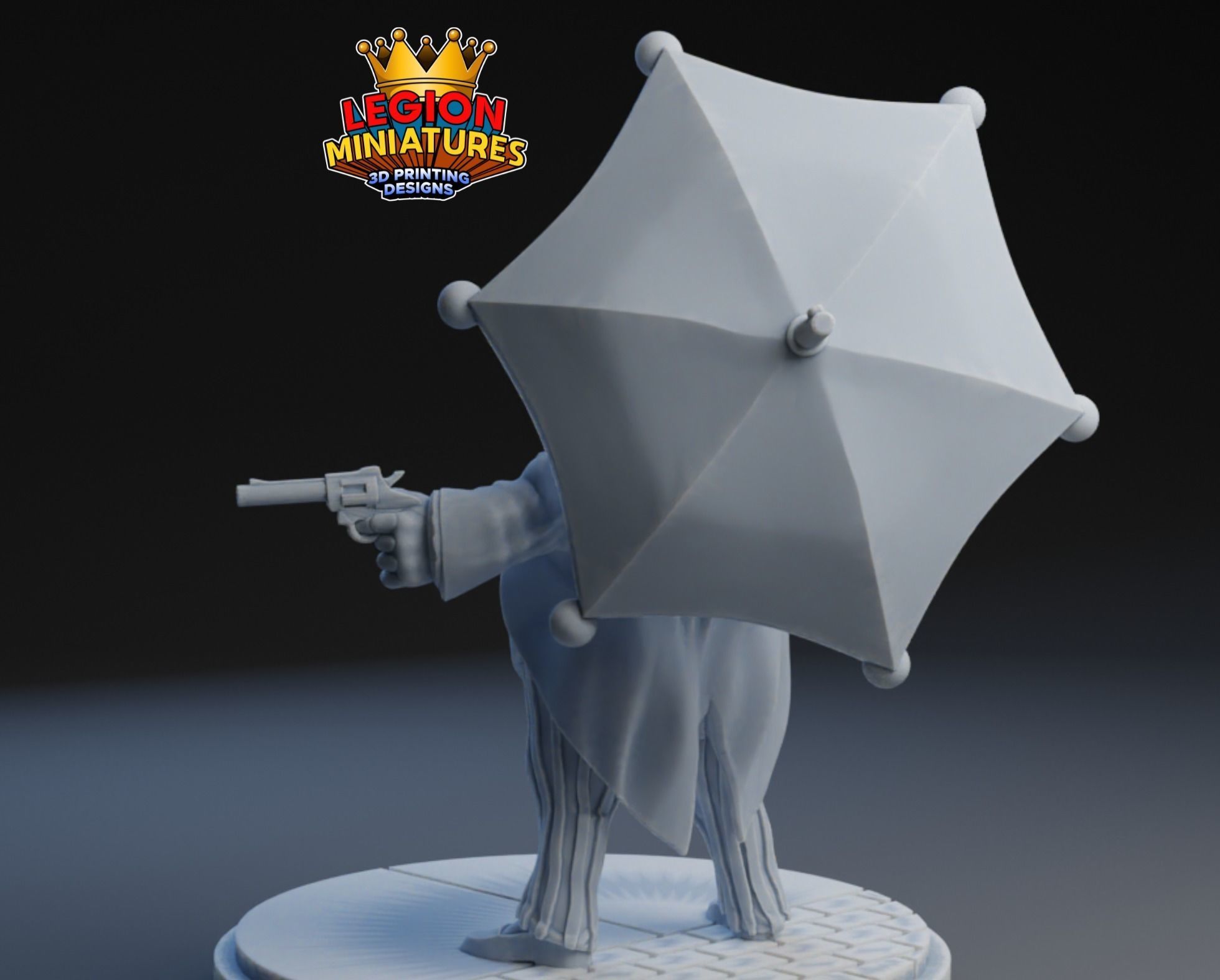Marvel crisis protocol Penguin presupported included 3D print model_3