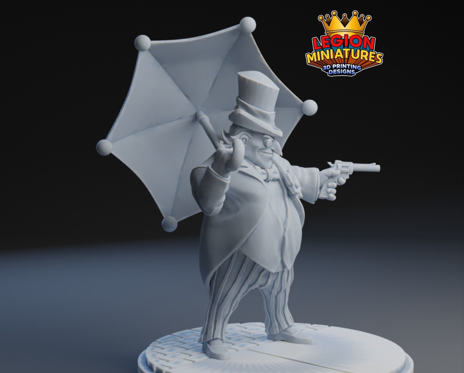 Marvel crisis protocol Penguin presupported included 3D print model_2