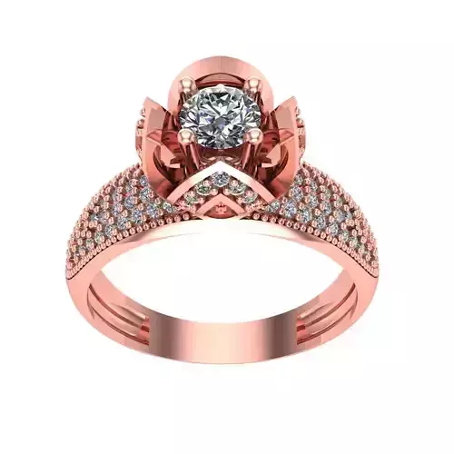 Ring Solitaire Diamond High quality CSS 019
