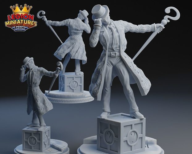 Marvel crisis protocol Riddler presupported included 3D print model