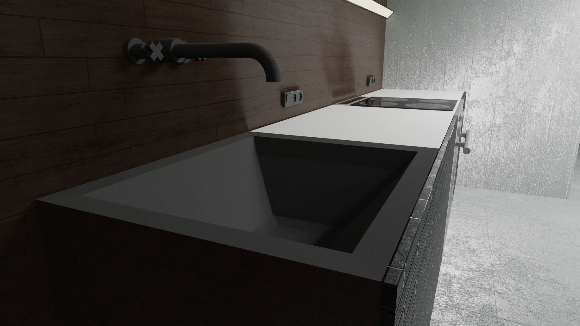House in the wood Low-poly 3D model_7