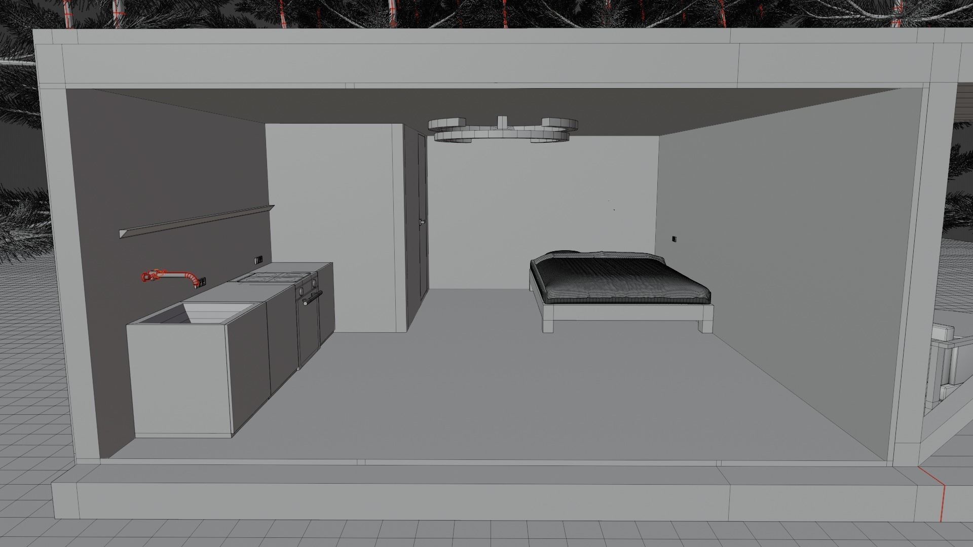 House in the wood Low-poly 3D model_14