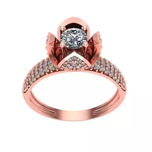 Ring Solitaire Diamond High quality CSS 020 3D print model