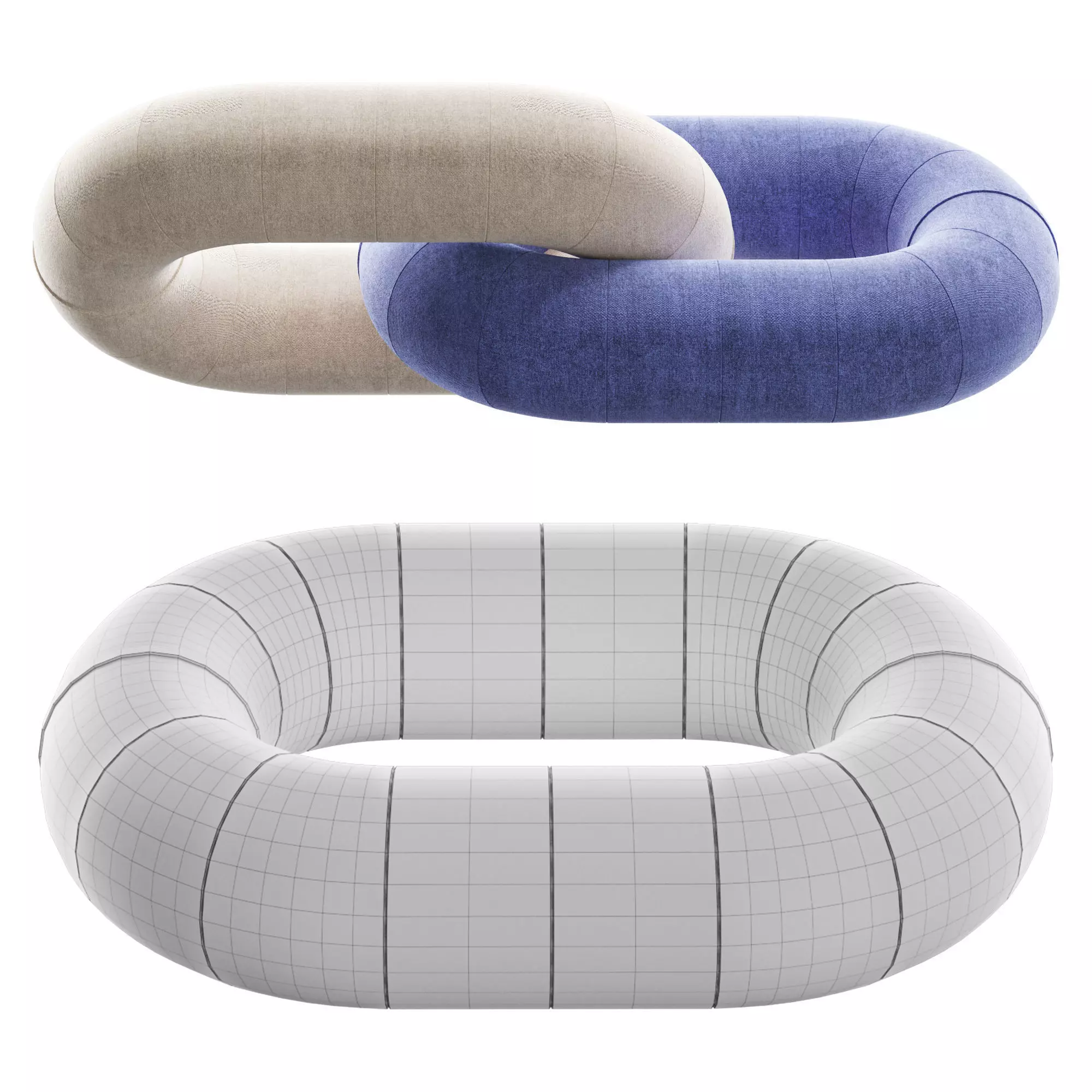Sancal Link - Modular pouffe 3D model