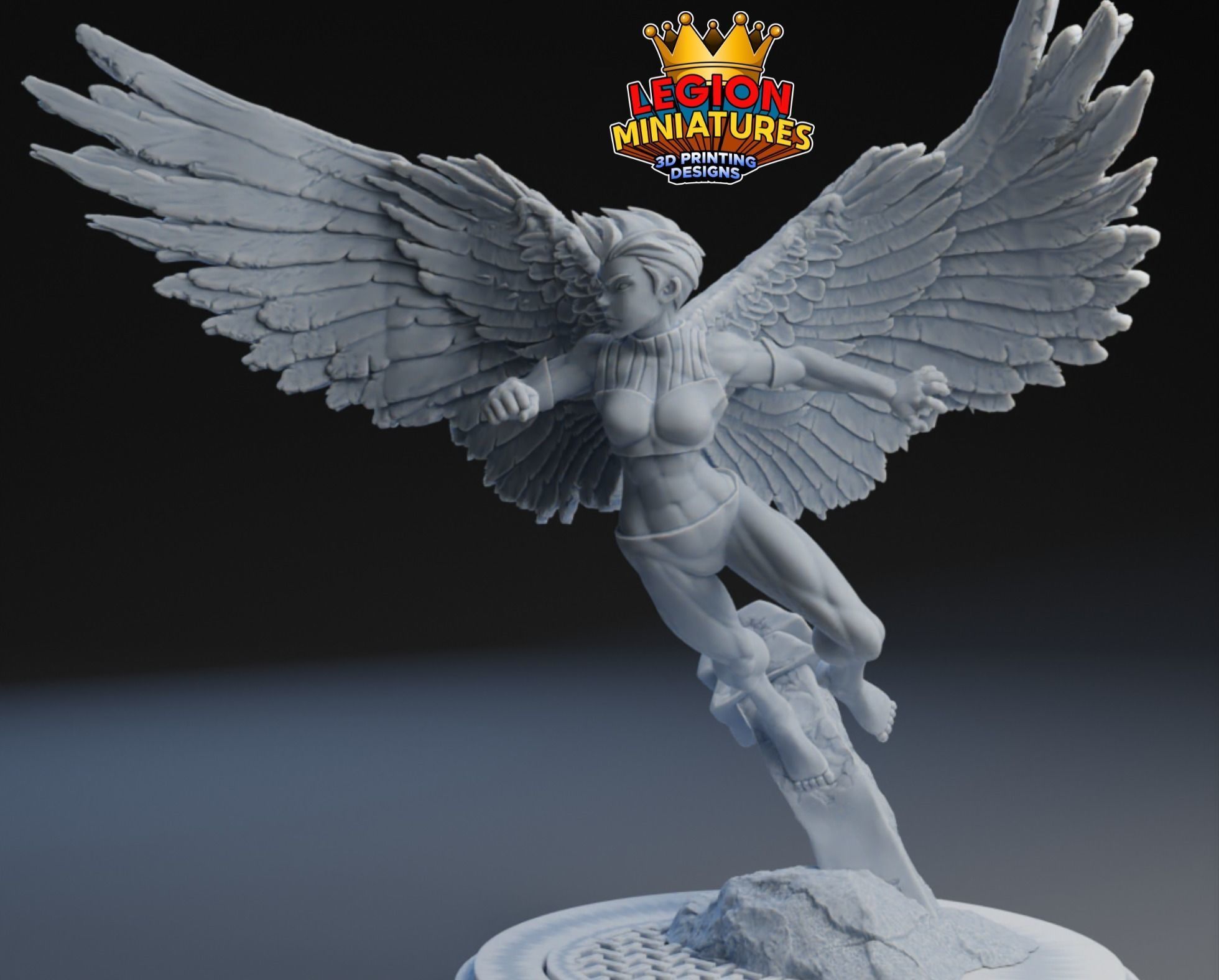 Marvel crisis protocol Swift presupported included 3D print model_3