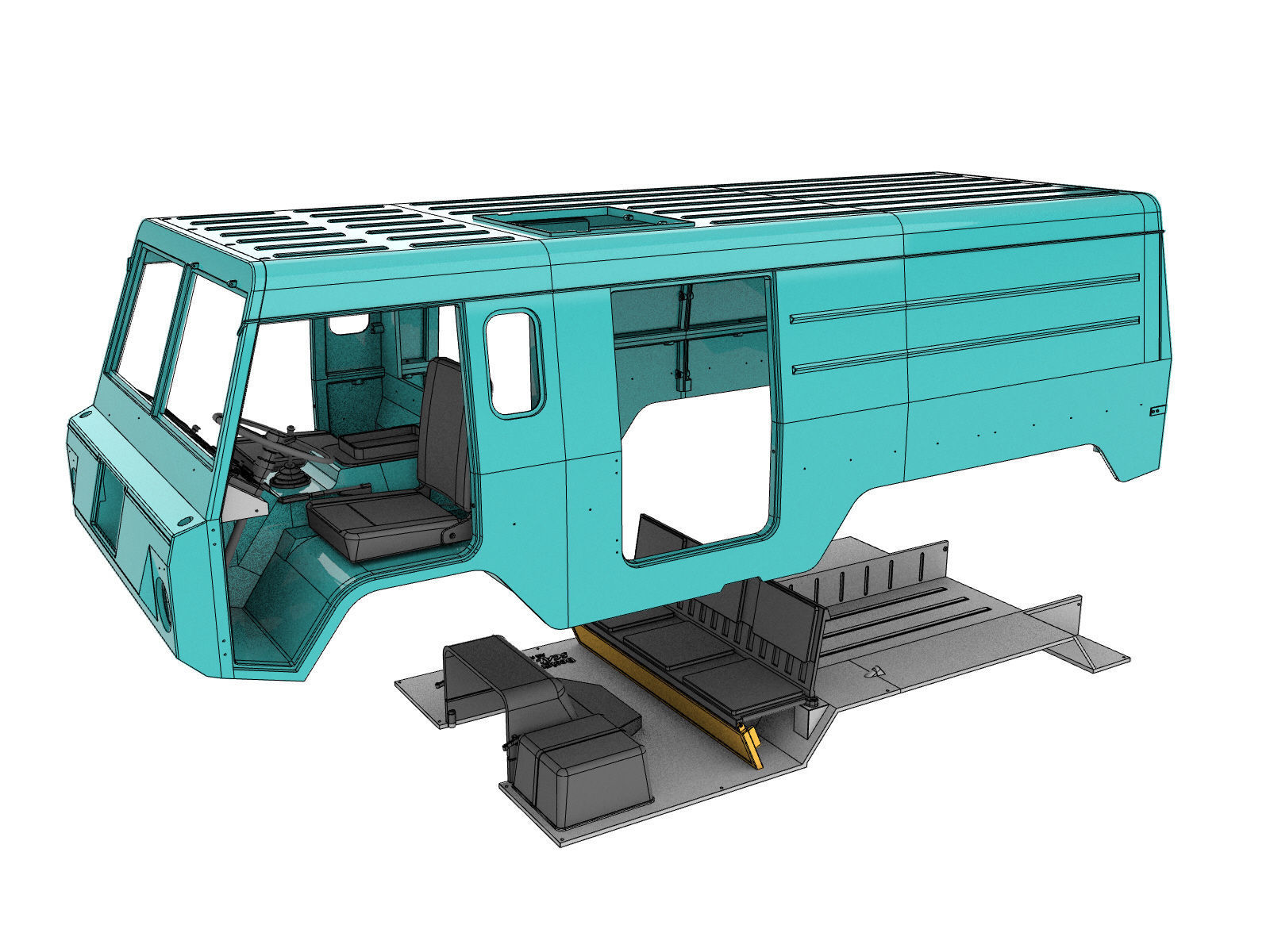 VOLVO C304 6X6 MILITARY TRUCK  Felt-valp  3D PRINT MODEL FOR RC 3D print model_15