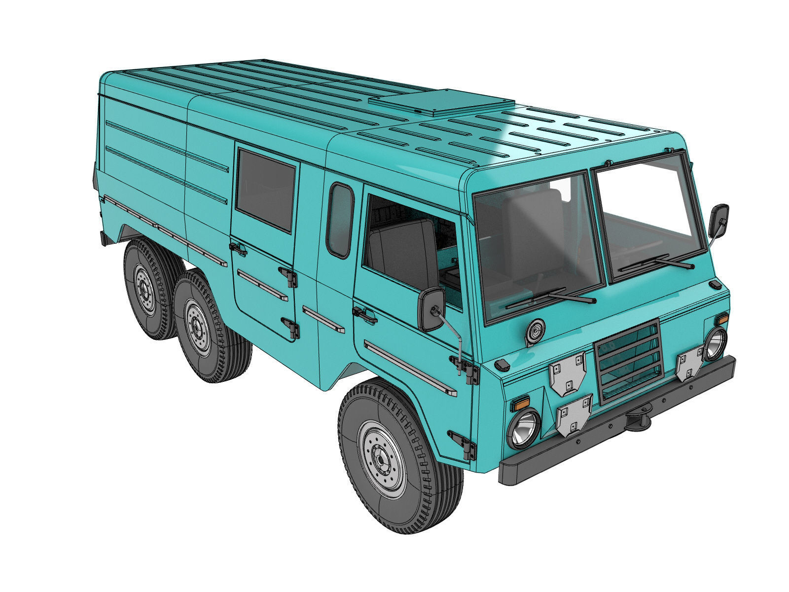 VOLVO C304 6X6 MILITARY TRUCK  Felt-valp  3D PRINT MODEL FOR RC 3D print model_3