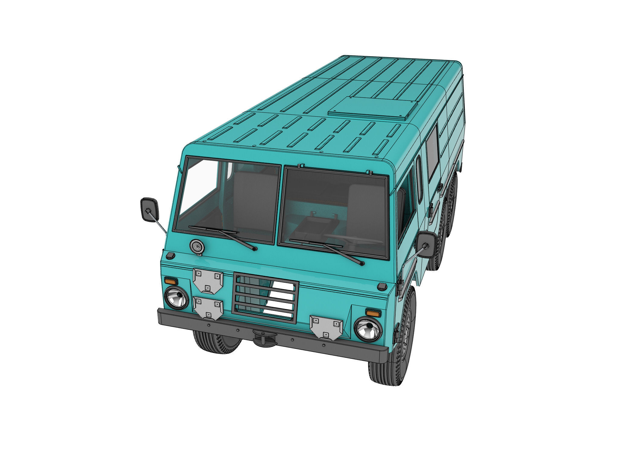 VOLVO C304 6X6 MILITARY TRUCK  Felt-valp  3D PRINT MODEL FOR RC 3D print model_10