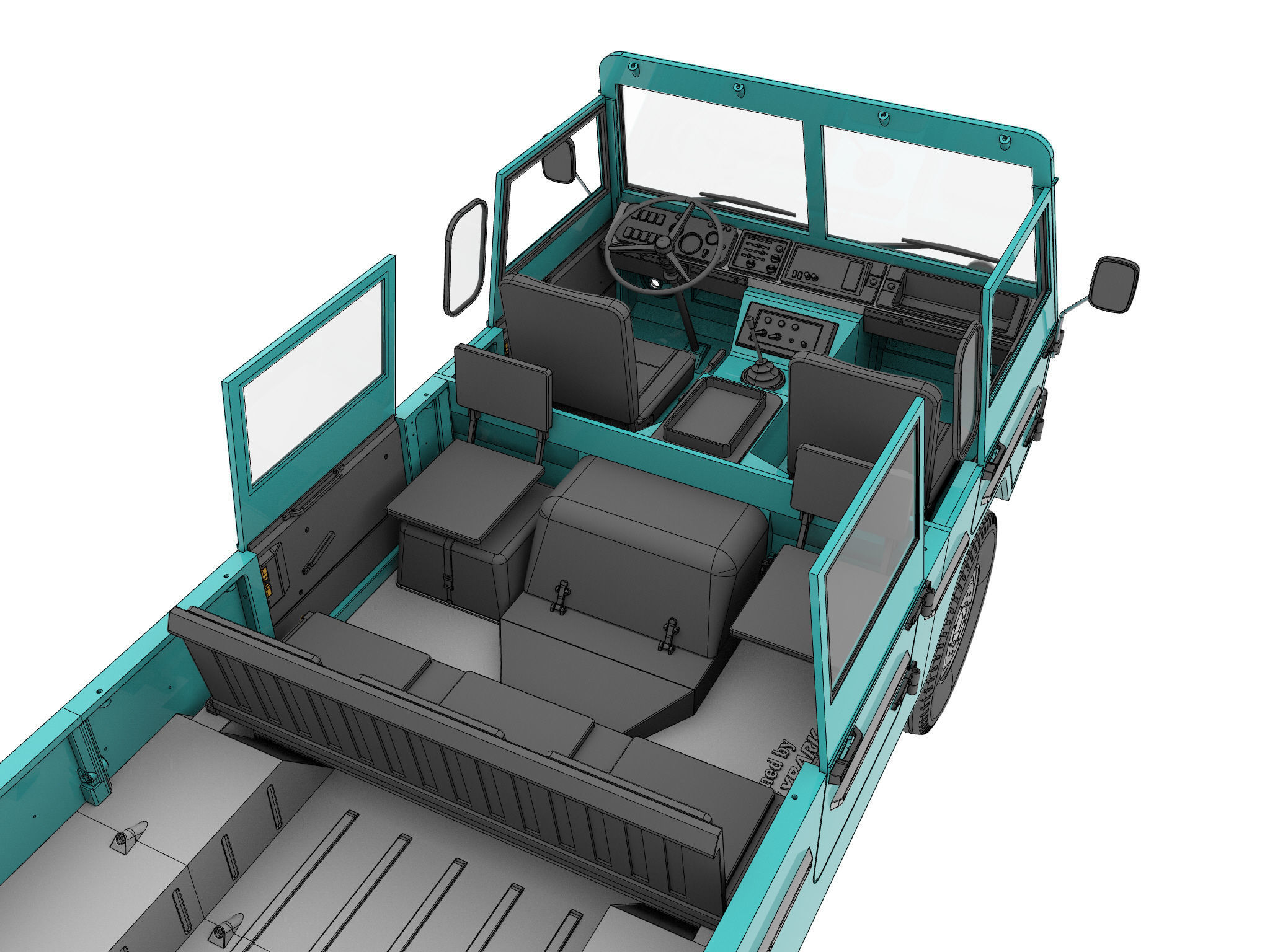 VOLVO C304 6X6 MILITARY TRUCK  Felt-valp  3D PRINT MODEL FOR RC 3D print model_7