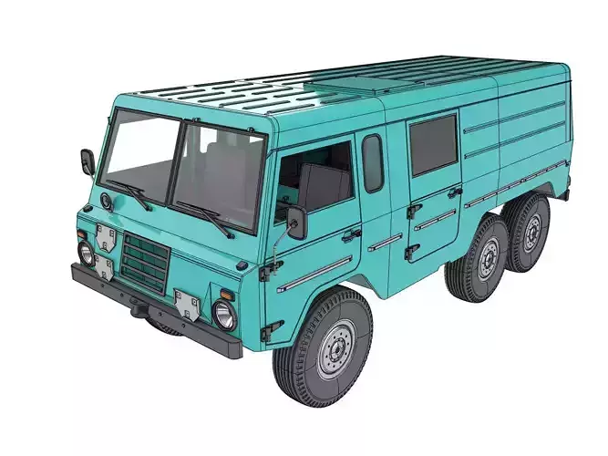 VOLVO C304 6X6 MILITARY TRUCK  Felt-valp  3D PRINT MODEL FOR RC 3D print model