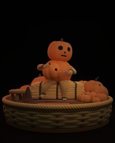 OVER THE GARDEN WALL PUMPKIN Low-poly 3D model