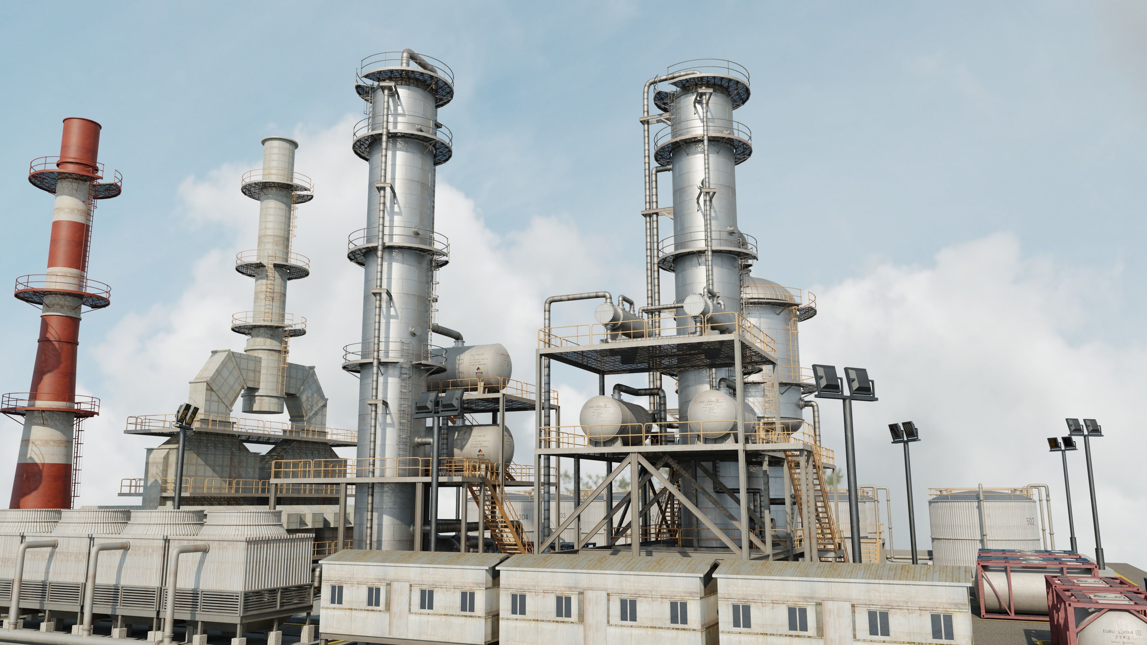 Refinery Unit Scene 3D model_7