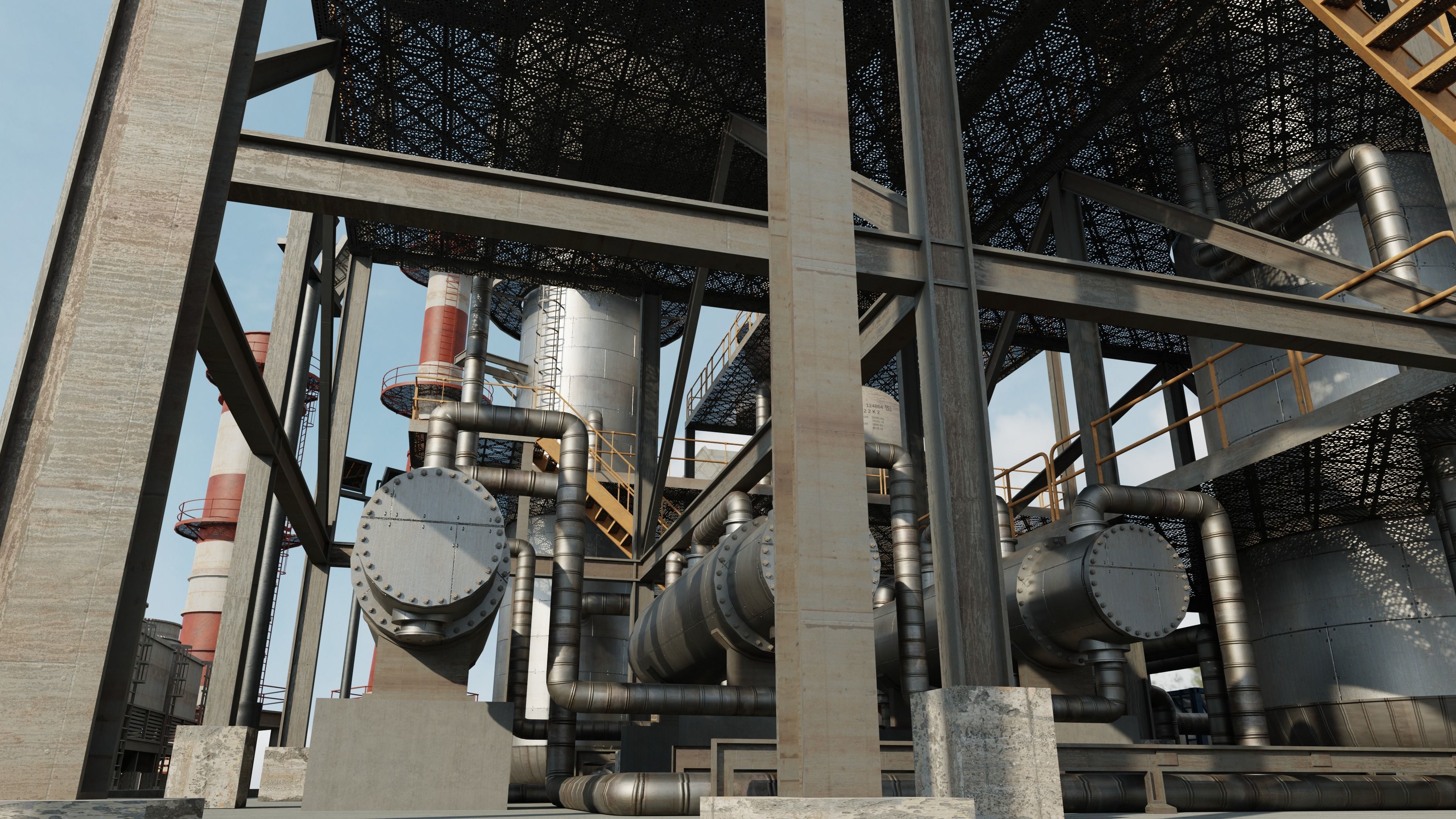 Refinery Unit Scene 3D model_23