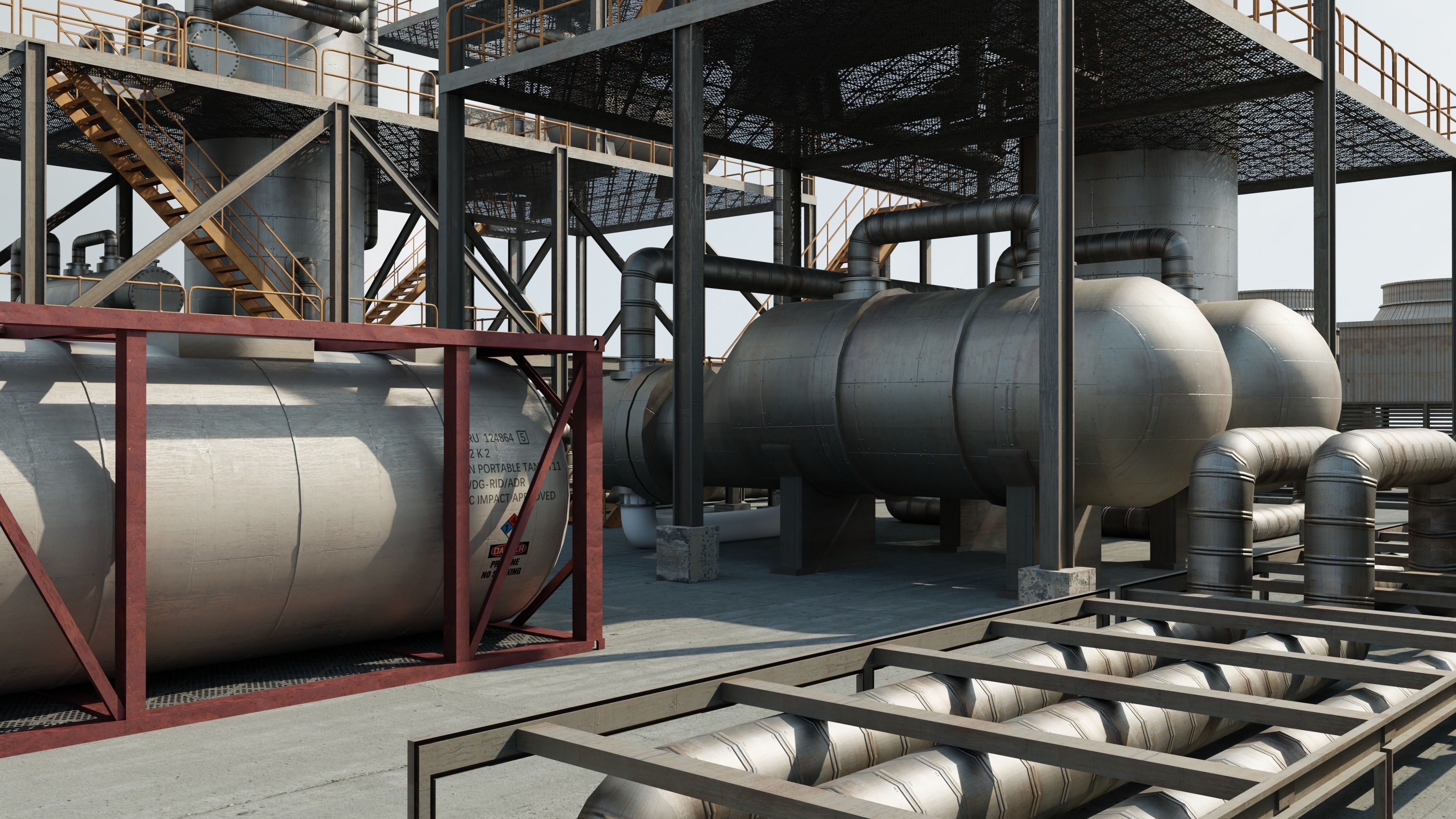 Refinery Unit Scene 3D model_26