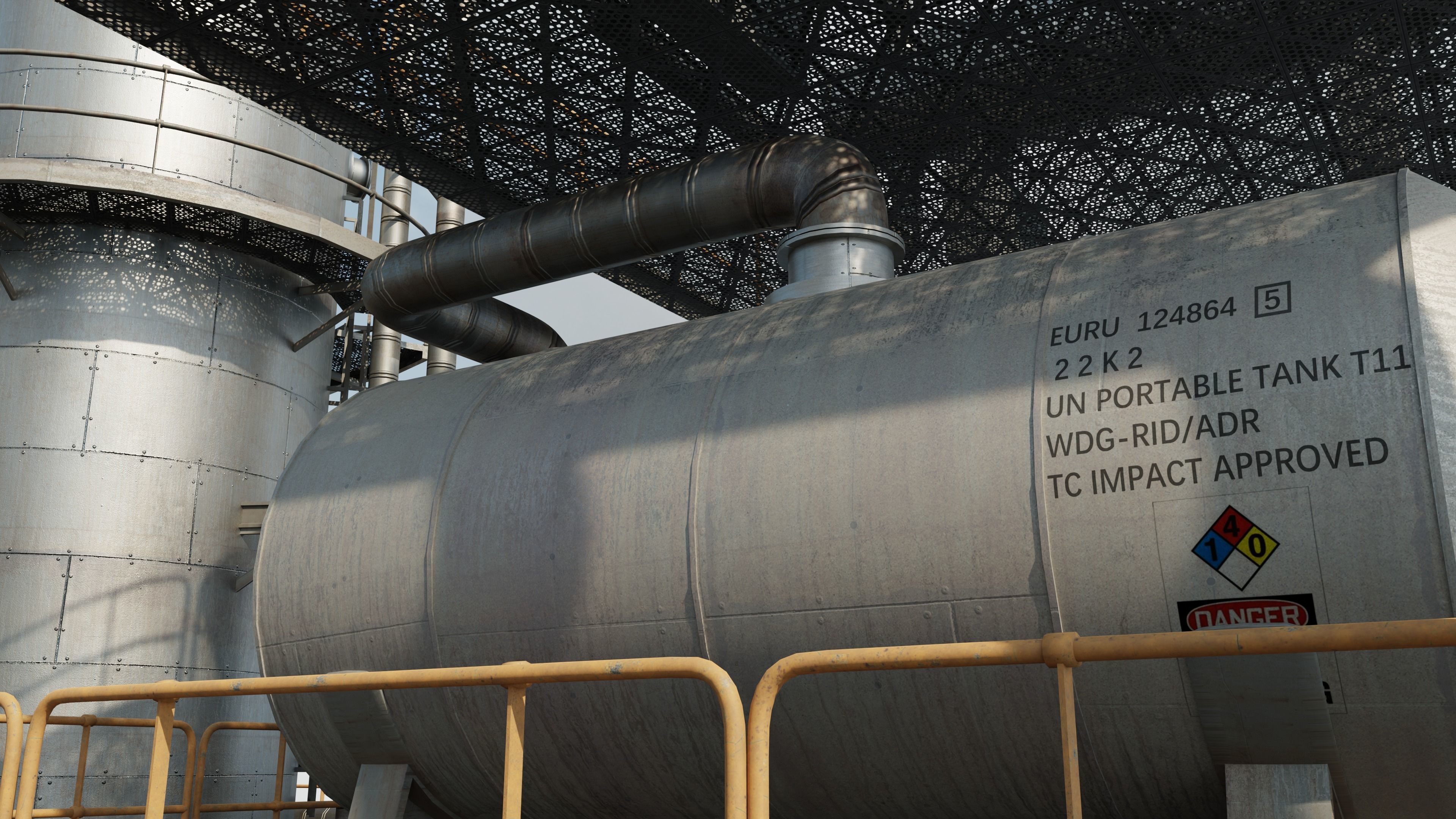 Refinery Unit Scene 3D model_17