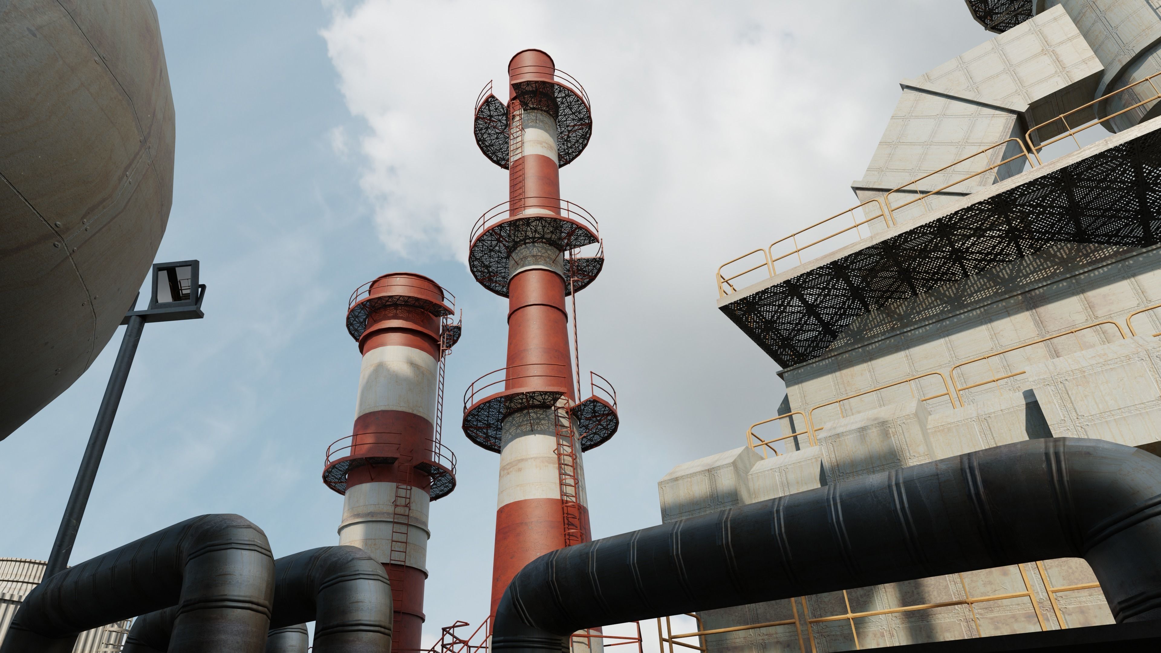 Refinery Unit Scene 3D model_18