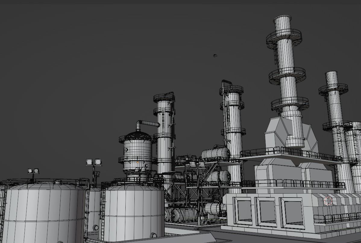 Refinery Unit Scene 3D model_29