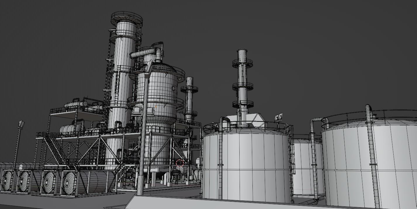 Refinery Unit Scene 3D model_27