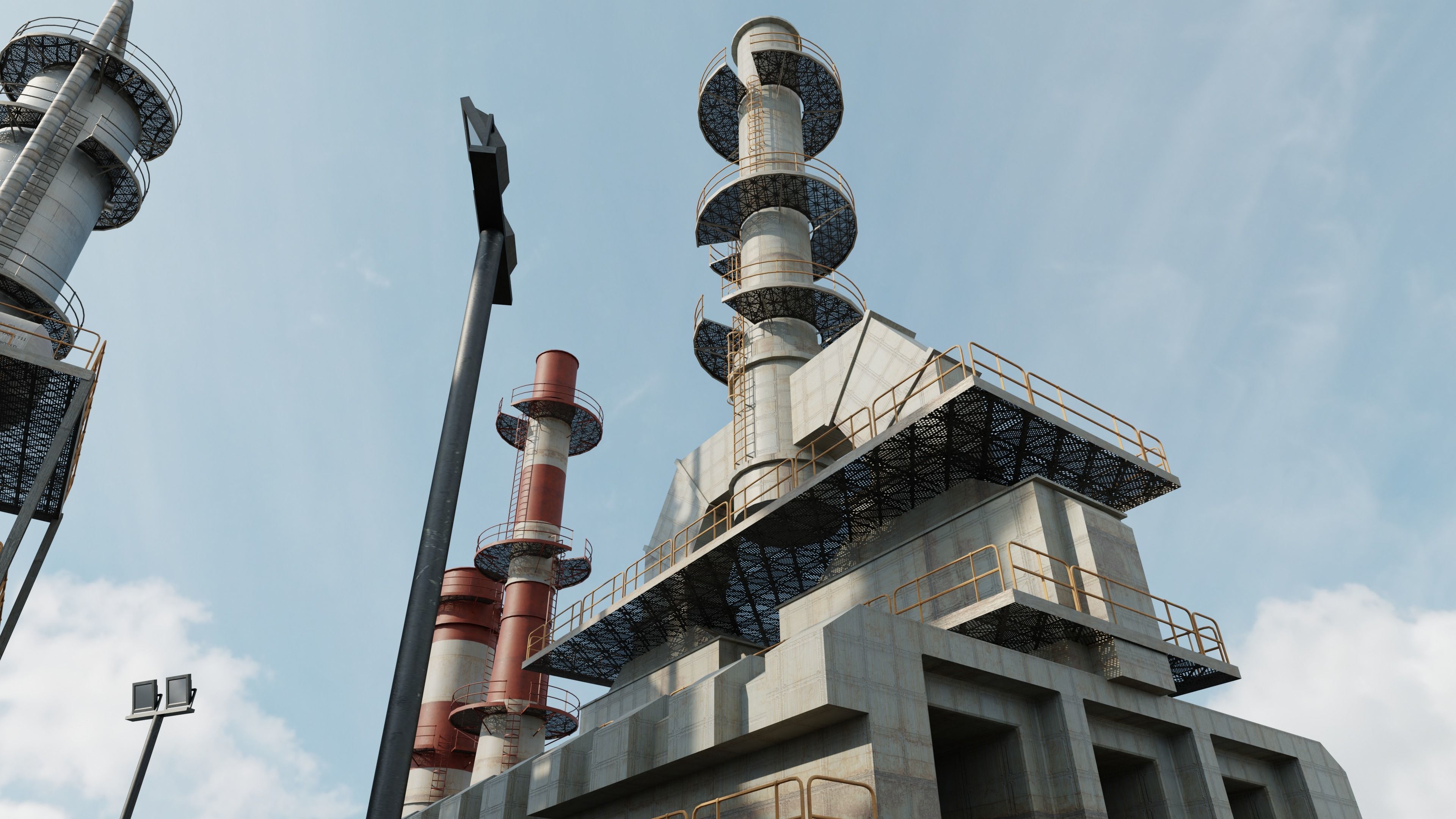 Refinery Unit Scene 3D model_3