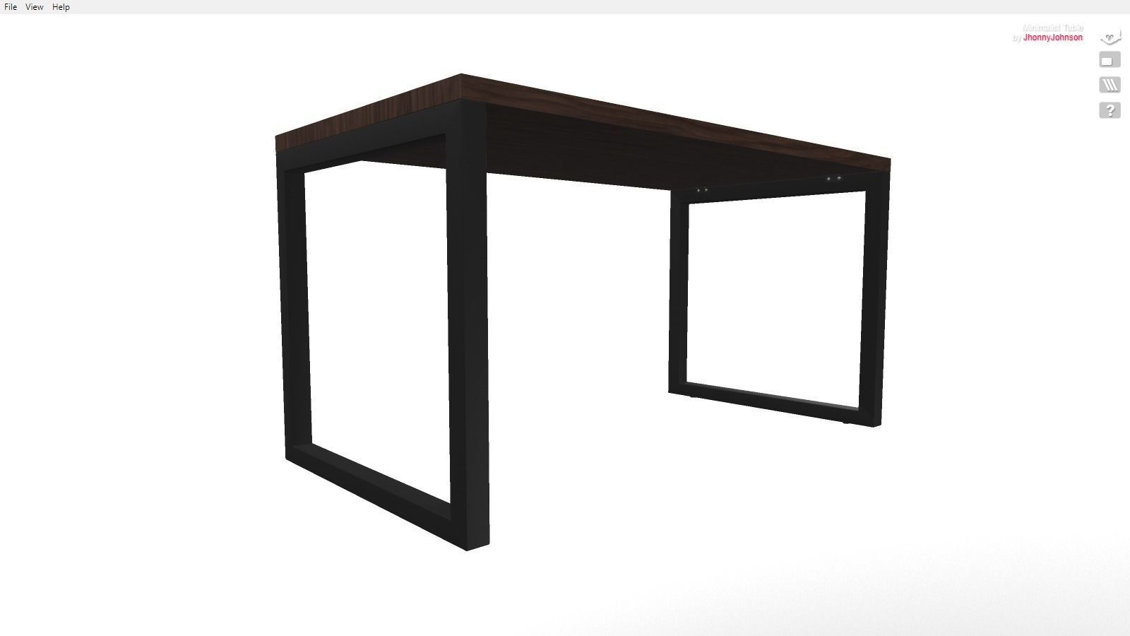 Minimalist Table 3D model_5