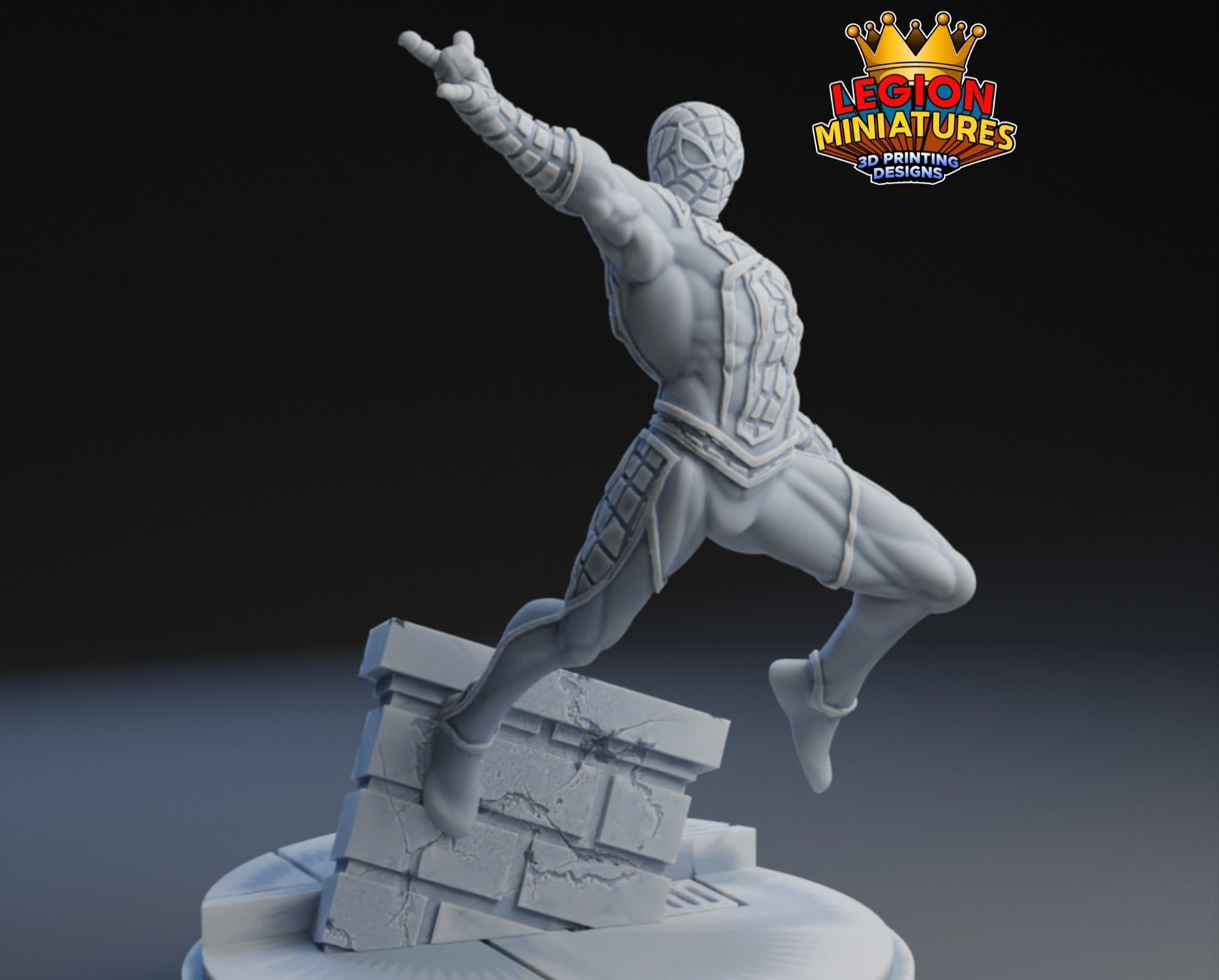 Marvel crisis protocol Spiderman presupported included 3D print model_1