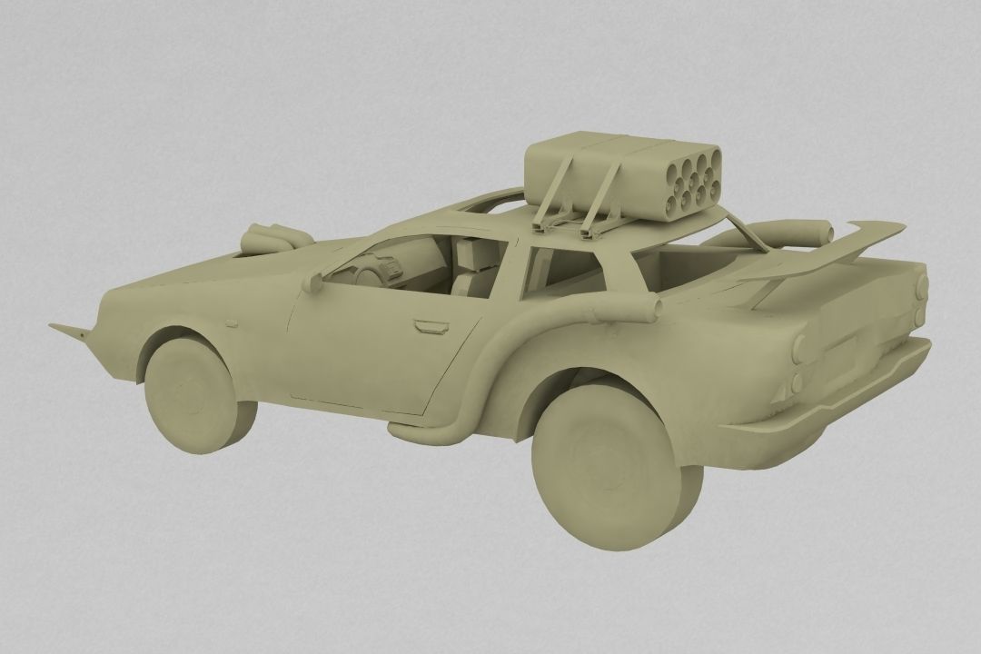 Battle Car 3D print model_3