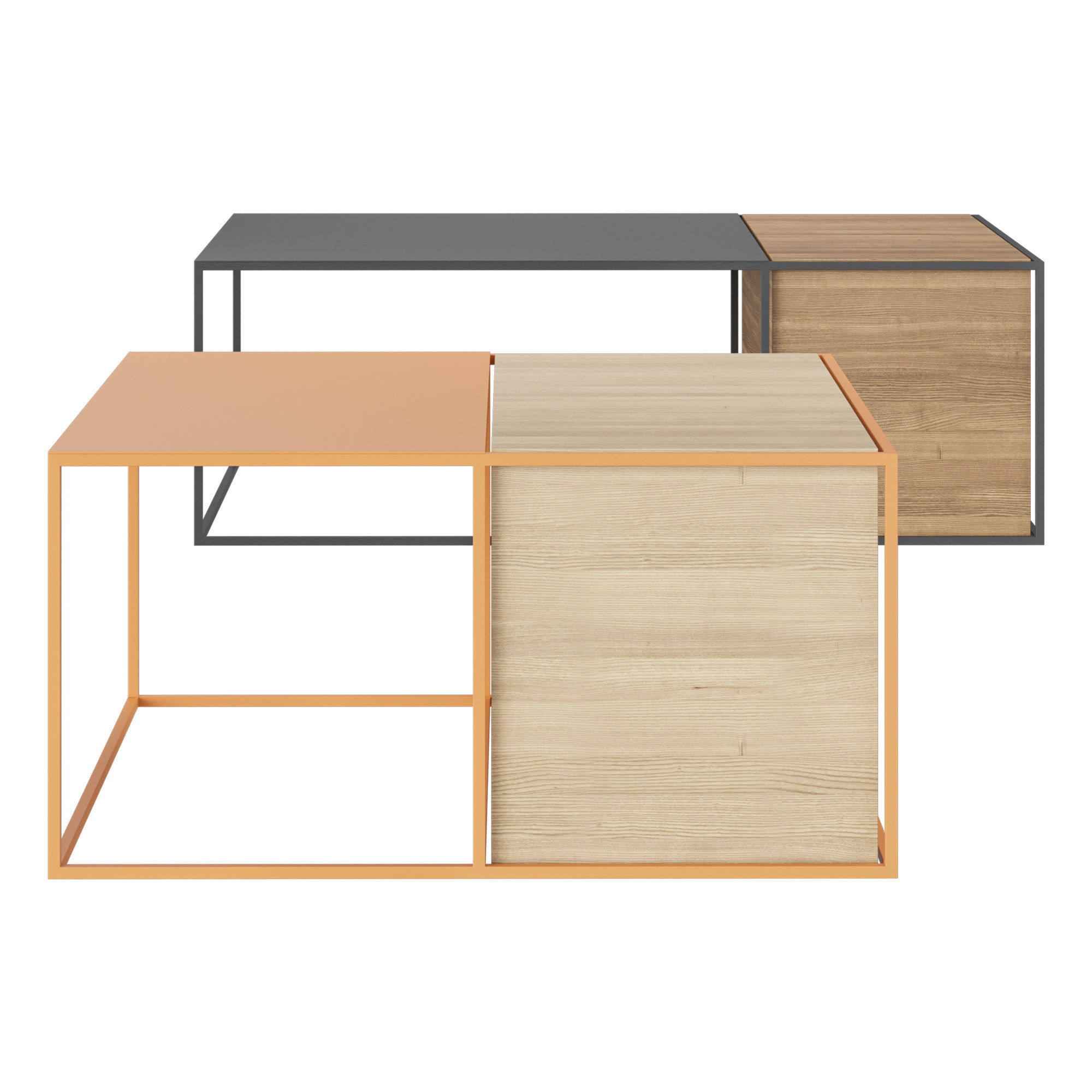 Poker Cube44 Set - Coffee table 3D model_1