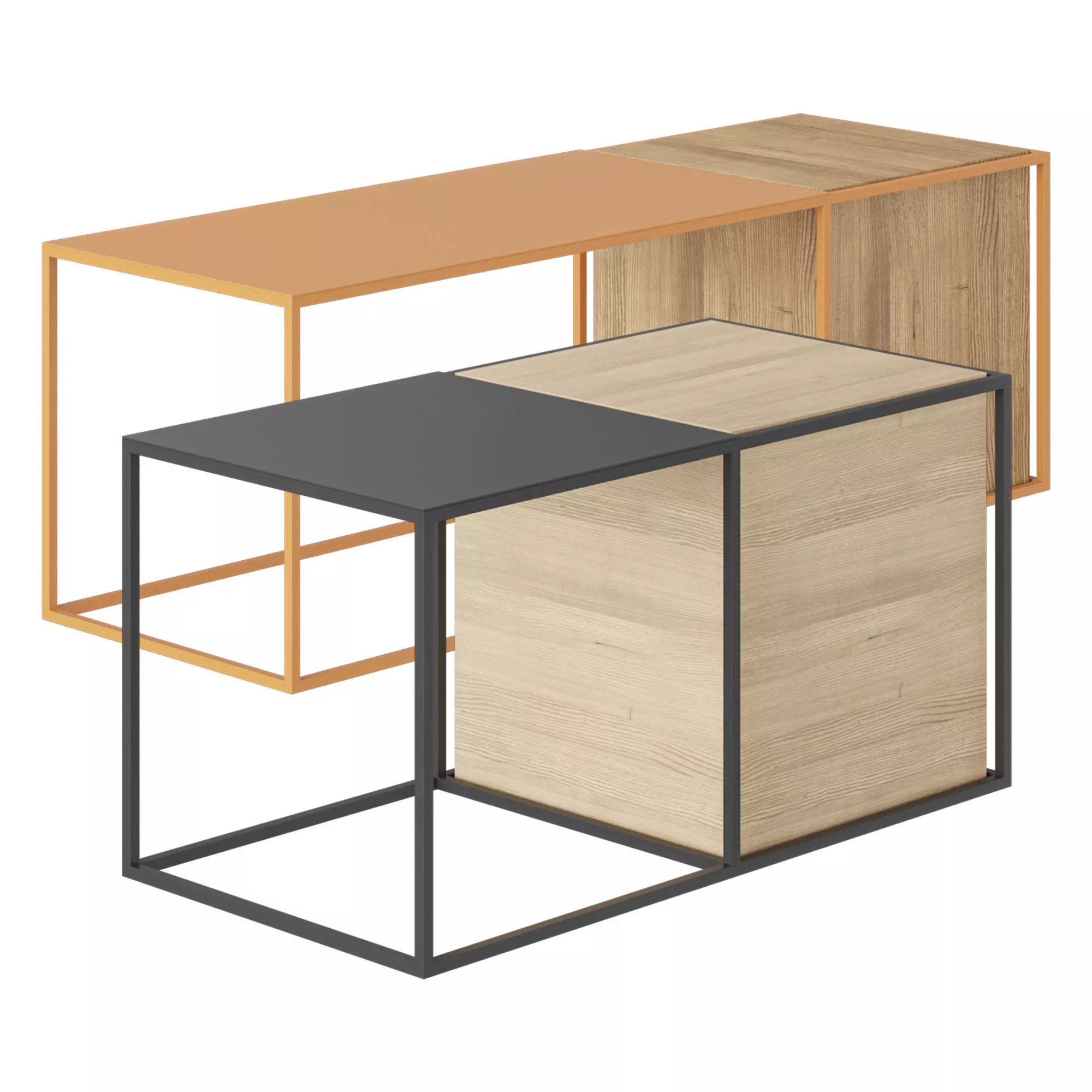 Poker Cube44 Set - Coffee table 3D model_0