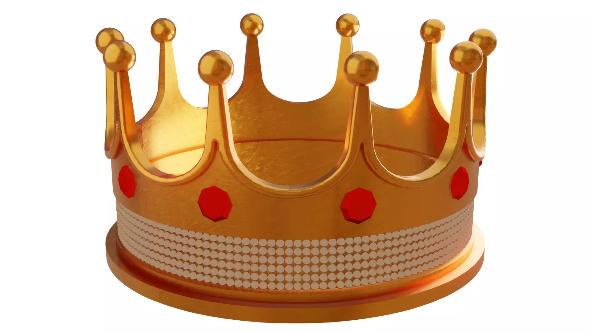 3D Crown golden 3D model_0