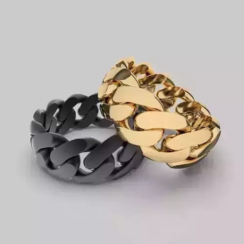 8 MM CUBAN LINK STACKABLE RING