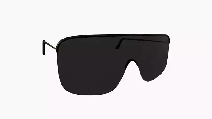 Sunglass I08 Full Black - Character Design Fashion Low-poly 3D model