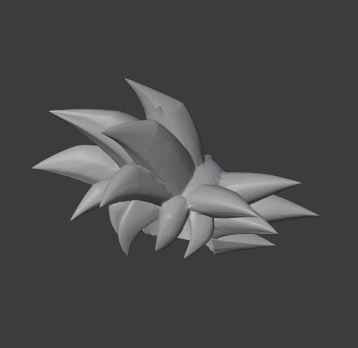 Goku Hair 3D print model_11