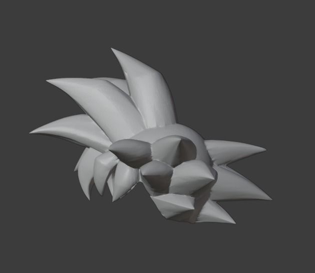 Goku Hair 3D print model_6