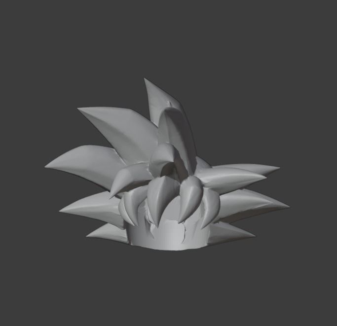 Goku Hair 3D print model_5