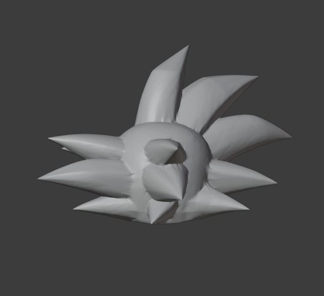 Goku Hair 3D print model_7