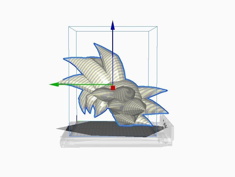 Goku Hair 3D print model_4