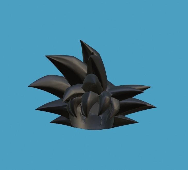 Goku Hair 3D print model_1