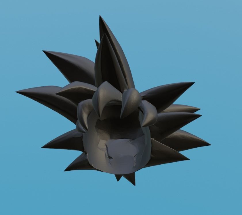 Goku Hair 3D print model_2