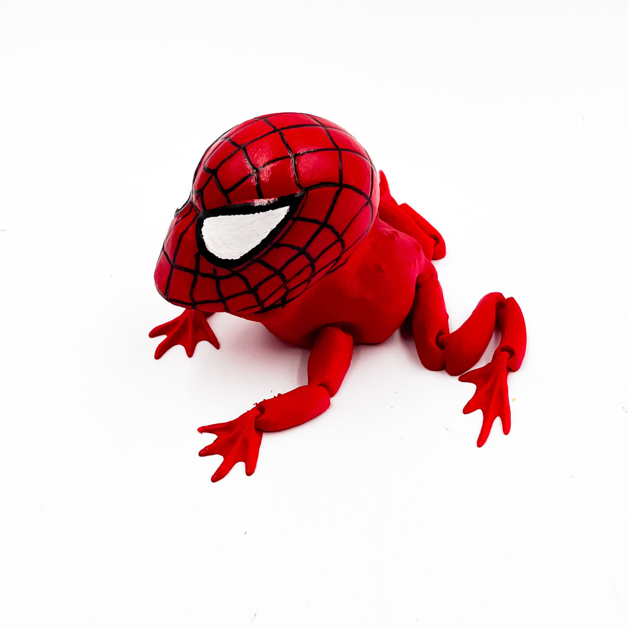 SpiderMan Flexi Toad Frog articulated no supports 3D print model_4