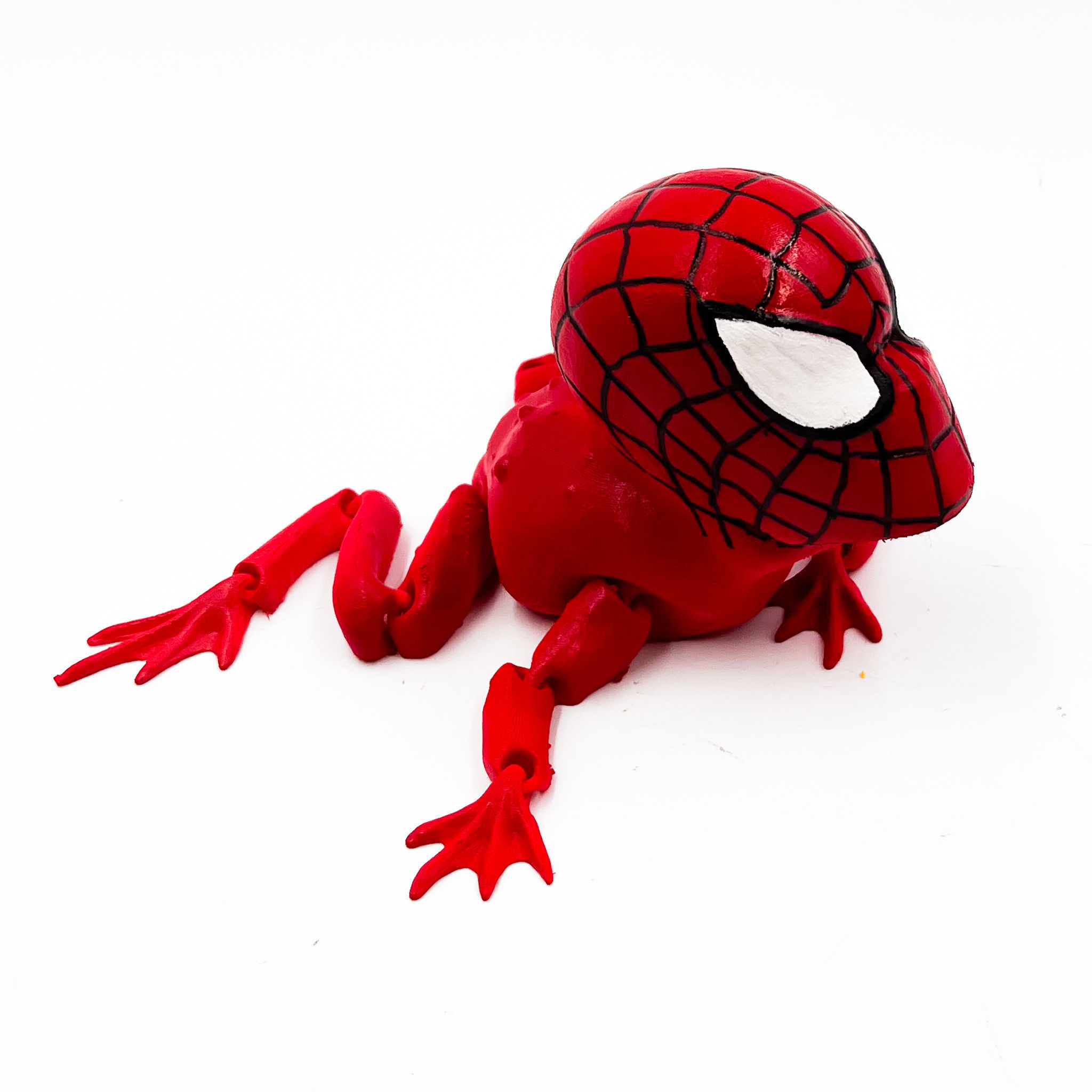 SpiderMan Flexi Toad Frog articulated no supports 3D print model_6