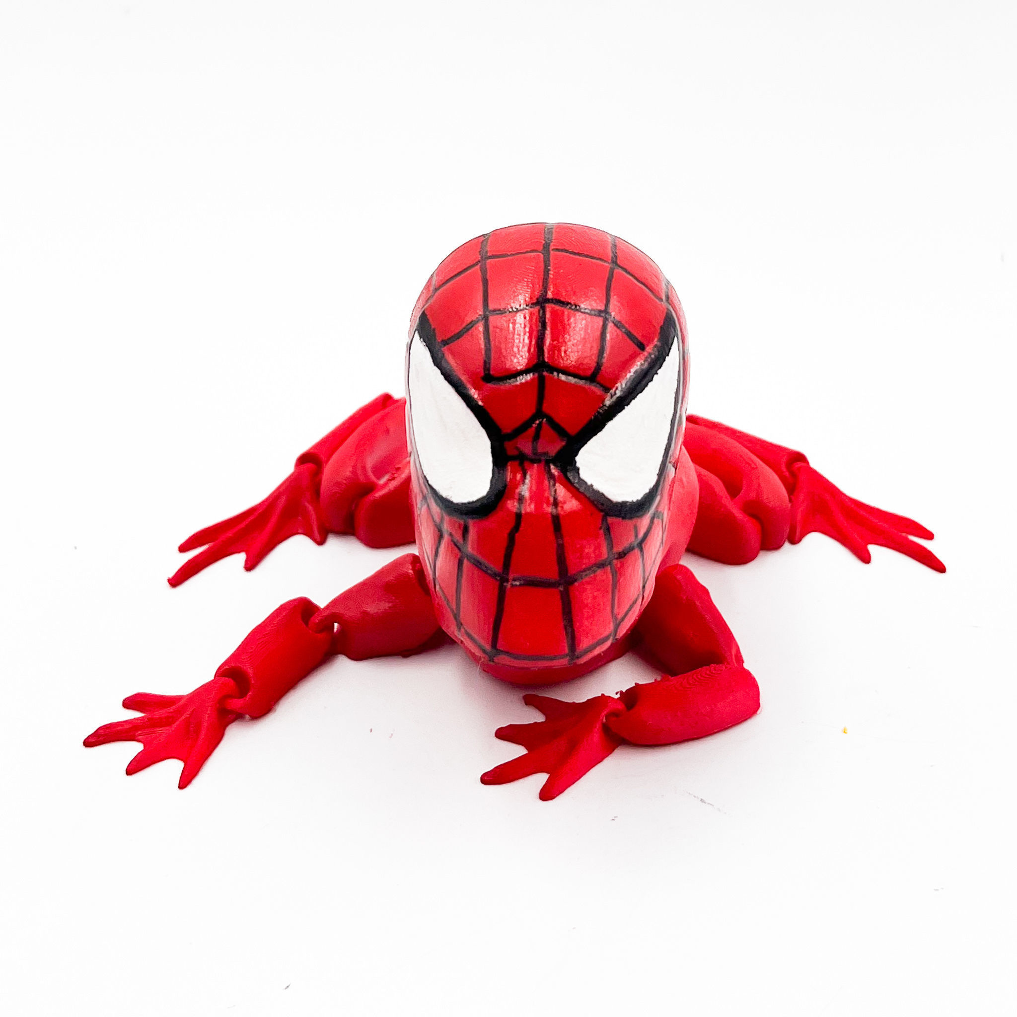 SpiderMan Flexi Toad Frog articulated no supports 3D print model_5