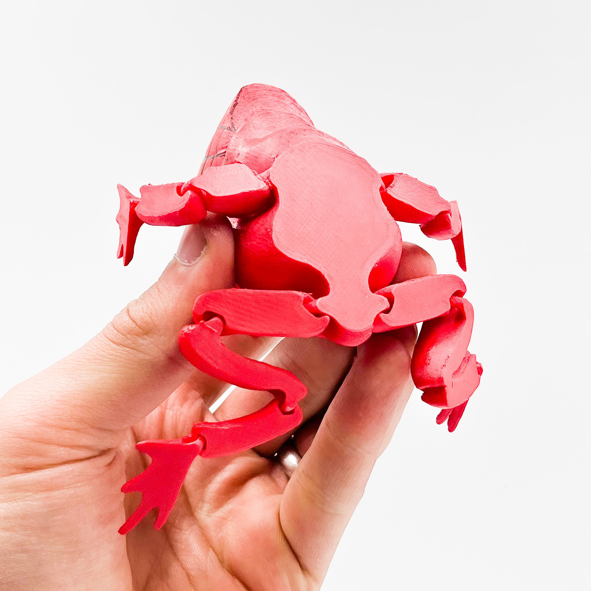 SpiderMan Flexi Toad Frog articulated no supports 3D print model_3