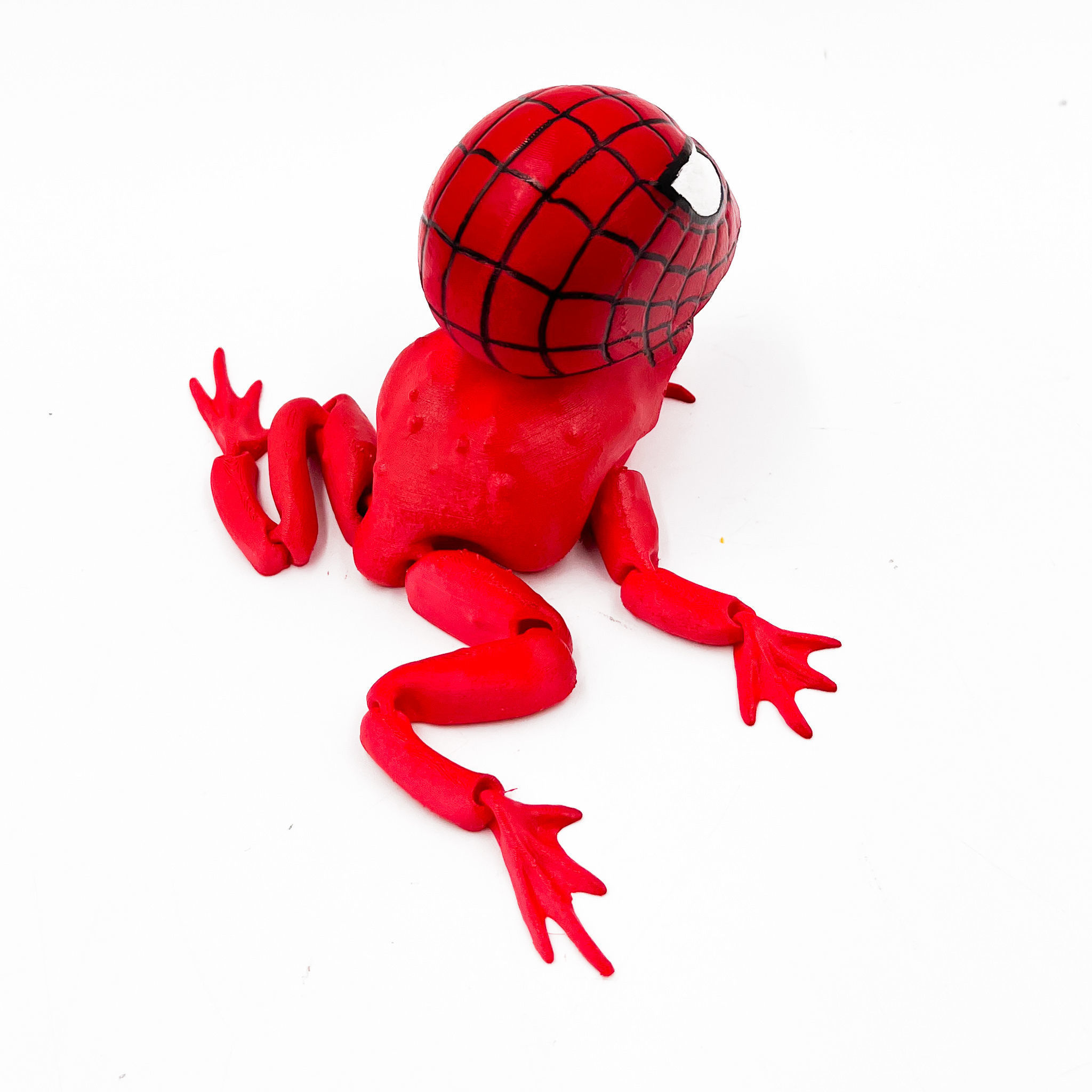 SpiderMan Flexi Toad Frog articulated no supports 3D print model_7