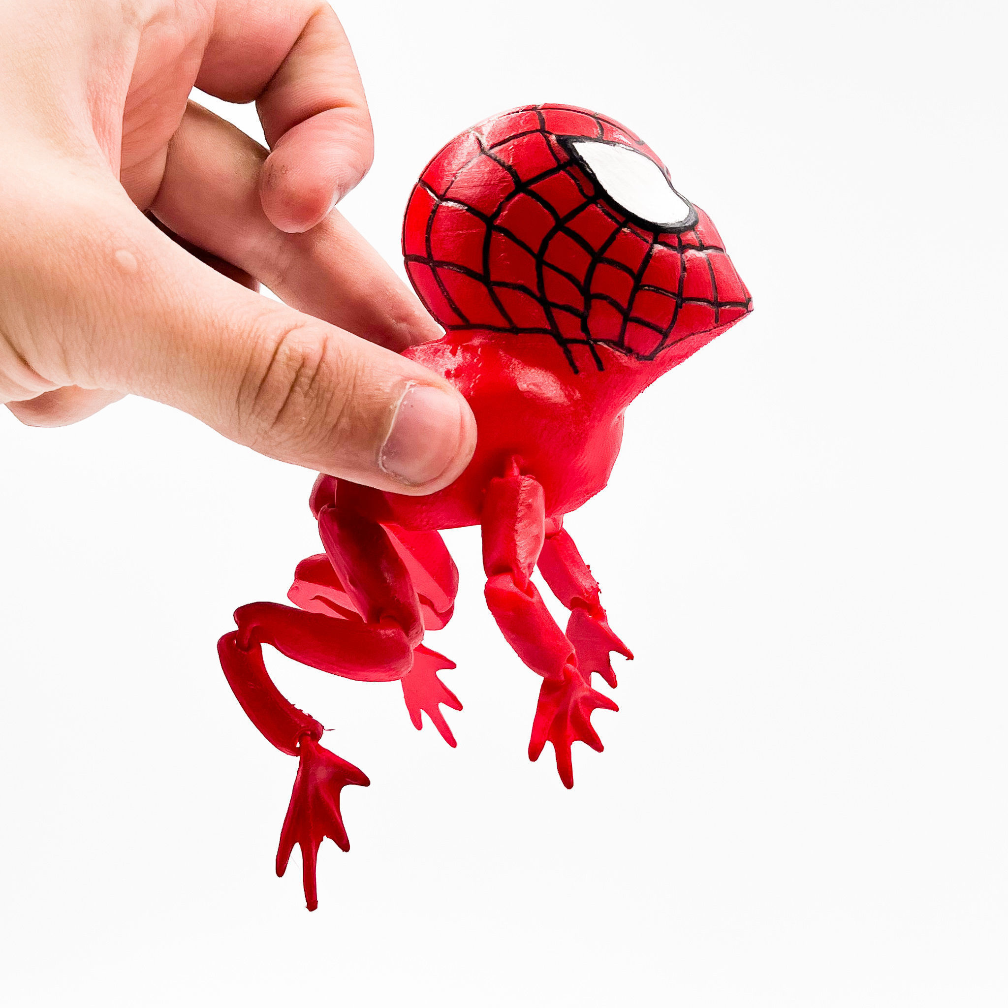 SpiderMan Flexi Toad Frog articulated no supports 3D print model_1