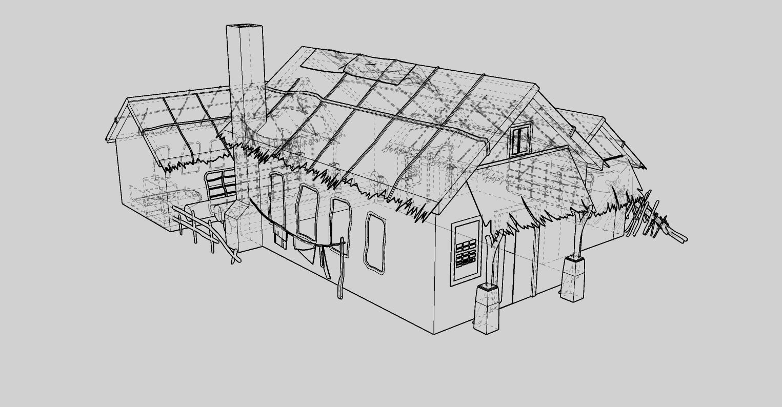 Village Design 2 Low-poly 3D model_17