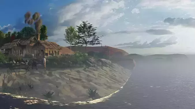 Village Design 2 Low-poly 3D model