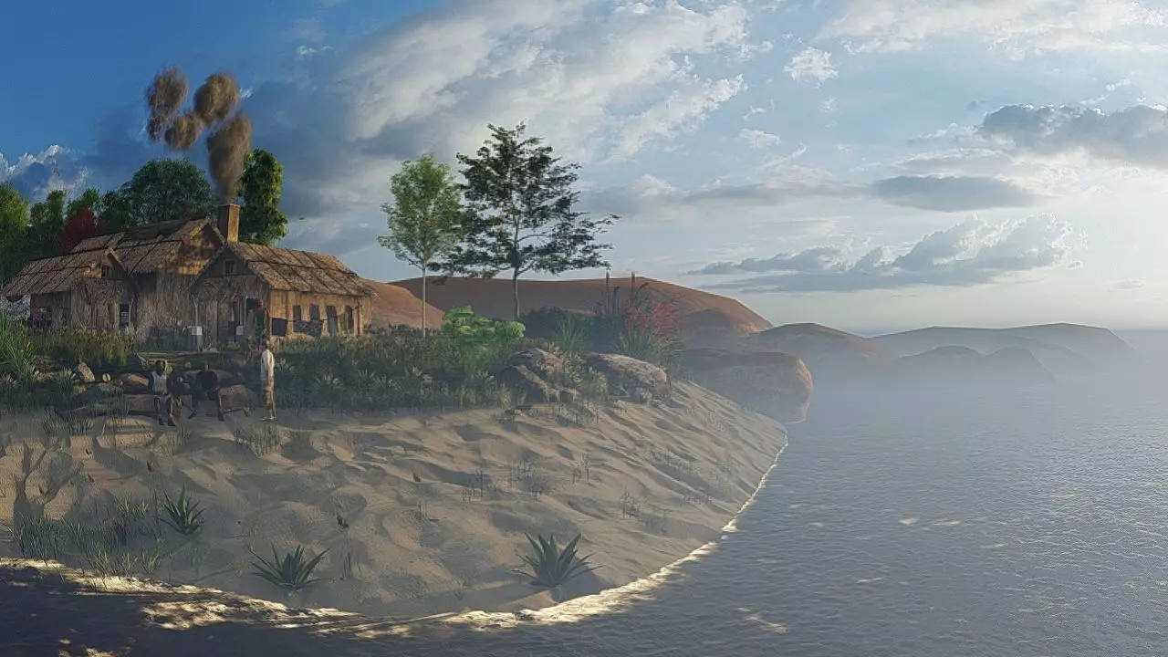 Village Design 2 Low-poly 3D model_0