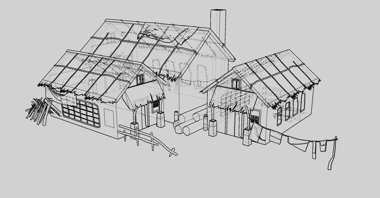 Village Design 2 Low-poly 3D model_16