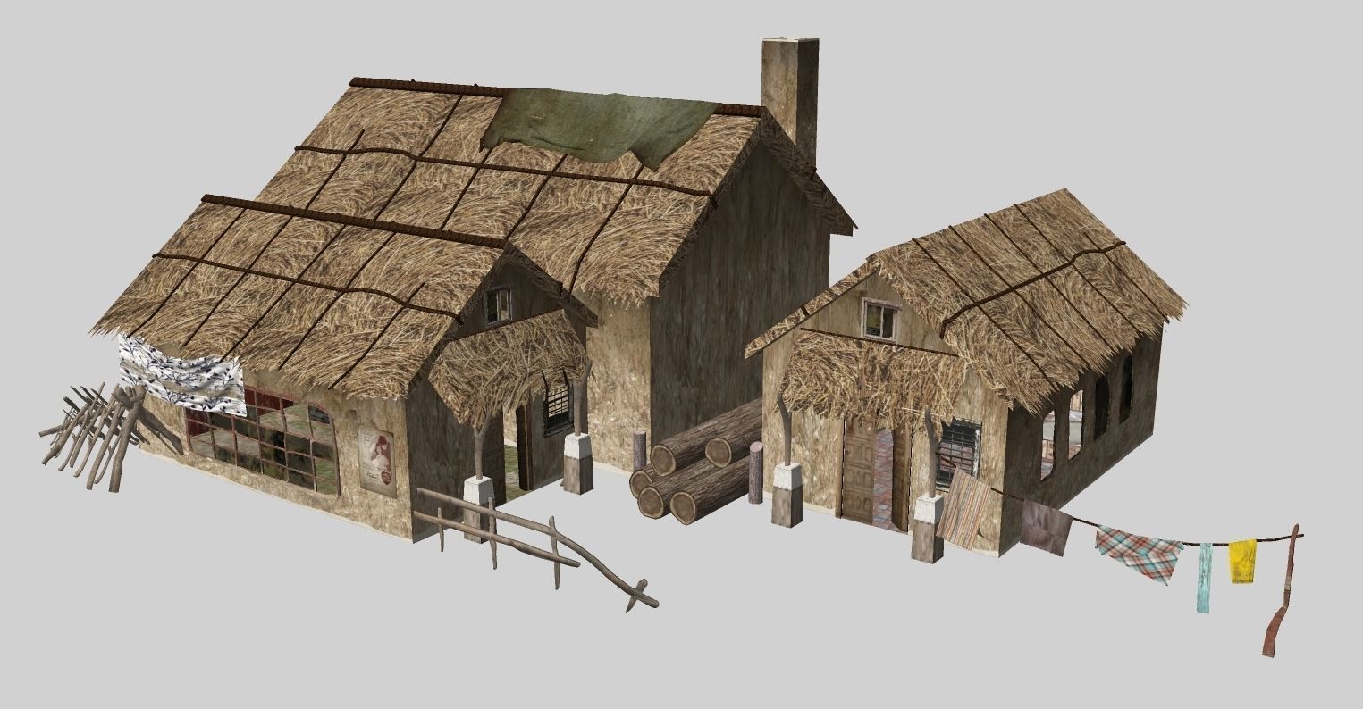 Village Design 2 Low-poly 3D model_12